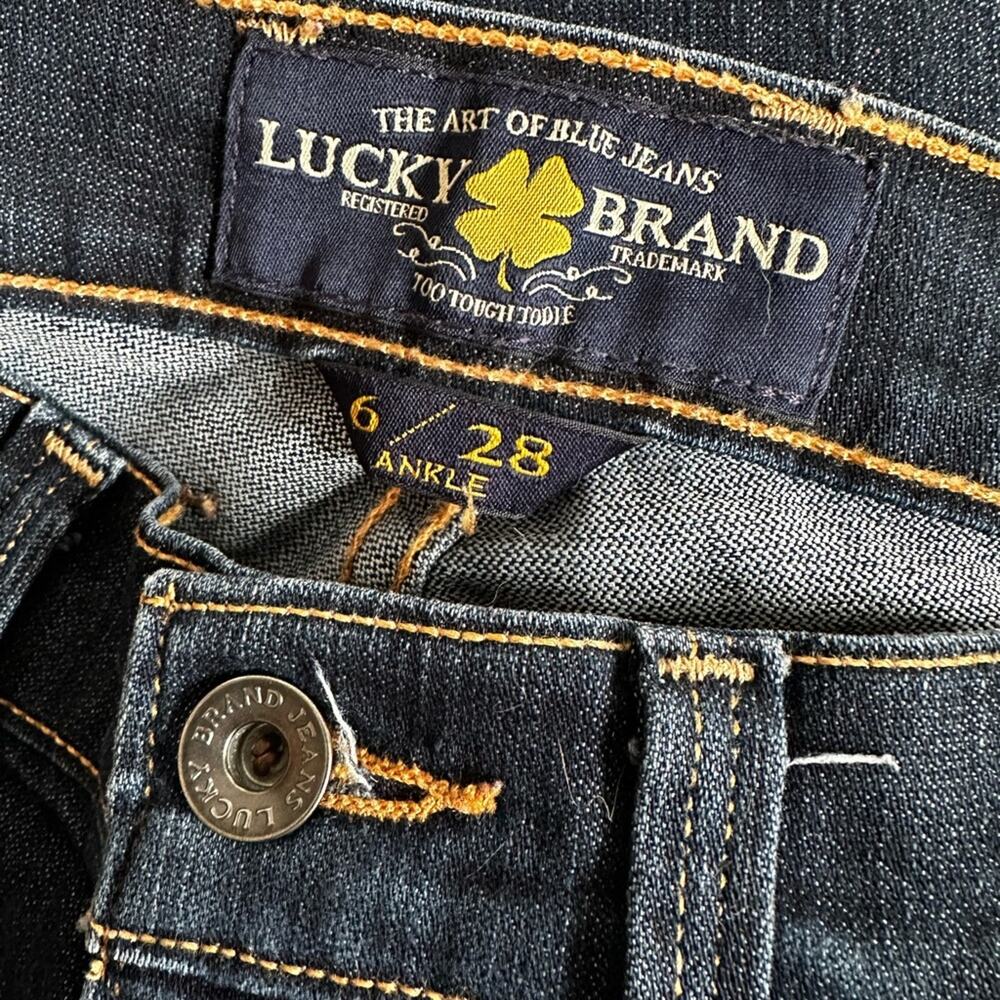 Lucky Brand Sofia Skinny Jeans Dark Wash Size 6/28 Ankle - Picture 6 of 9